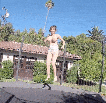 Billedresultat for Naked women jumping on trampoline gif