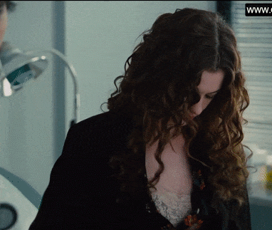 Anne Hathaway Stripping bra gif from Love & Other Drugs