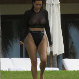 Kim-Kardashian-In-Black-See-Thru-T-Shirt-2