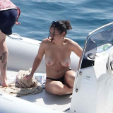 Charli-XCX-topless-on-boat-1